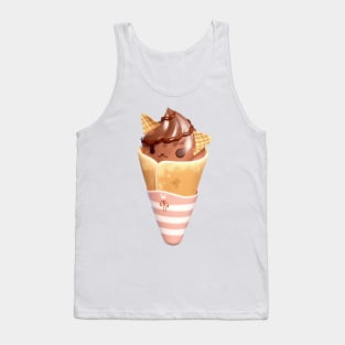 Kitty Choc Crepe Tank Top